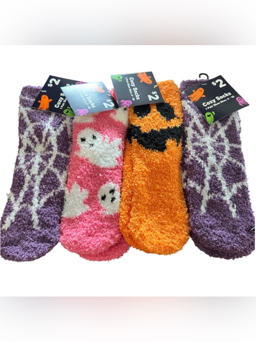4 pairs of cozy Halloween socks new